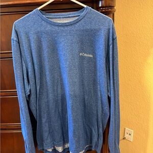 Columbia Omni-Wick Heathered Blue Shirt